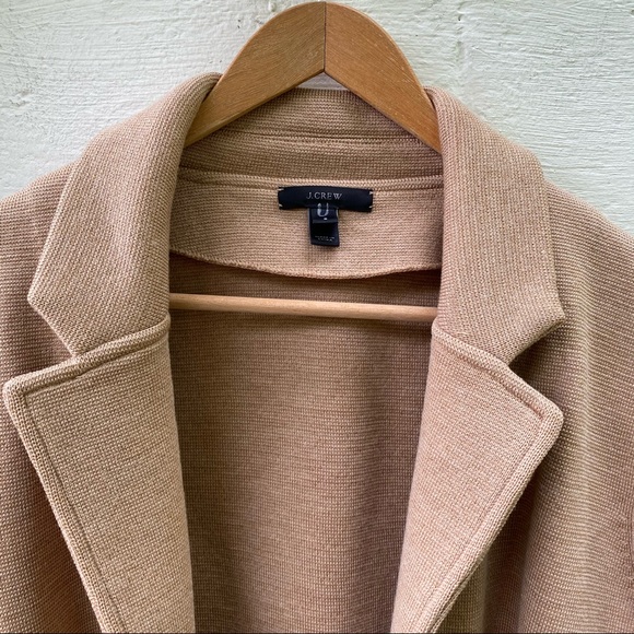J Crew Sophie Open Front Sweater Blazer Tan Small - Picture 9 of 16